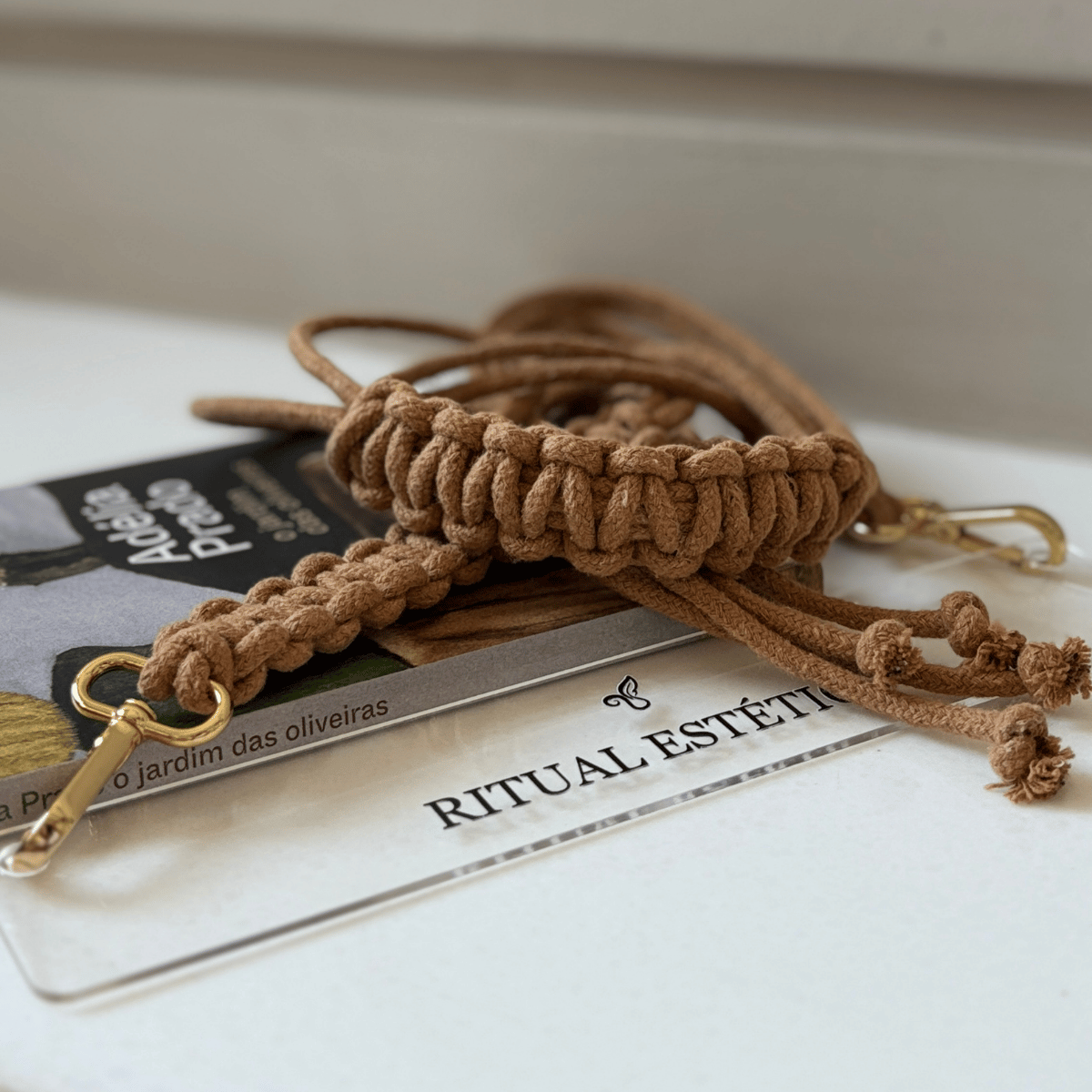 "AESTHETIC RITUAL" BOOKMARK WITH MACRAME HANDLE